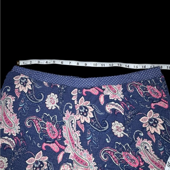 INK+IVY Blue  Floral Paisley Pajama Short Set XL - Picture 7 of 10
